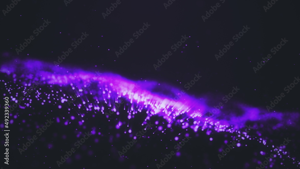 Abstract purple Digital wave background BIG DATA universe dark blue 3d ...