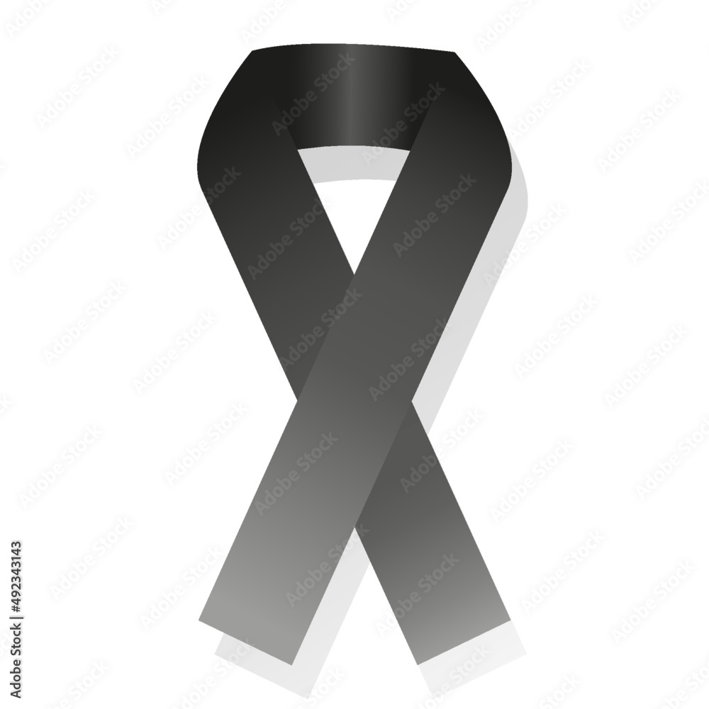 Vector Black ribbon symbol. Stock Vector Adobe Stock