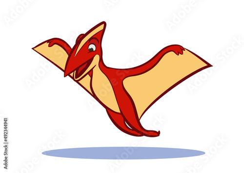 cute cartoon pterosaur 
