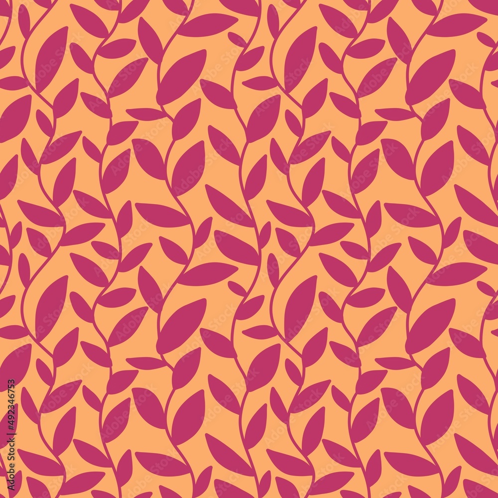 Seamless leaves and branches pattern for fabrics and textiles and cards and linens and wrapping paper Seamless leaves and branches pattern for fabrics and textiles and cards and linens and wrapping paper