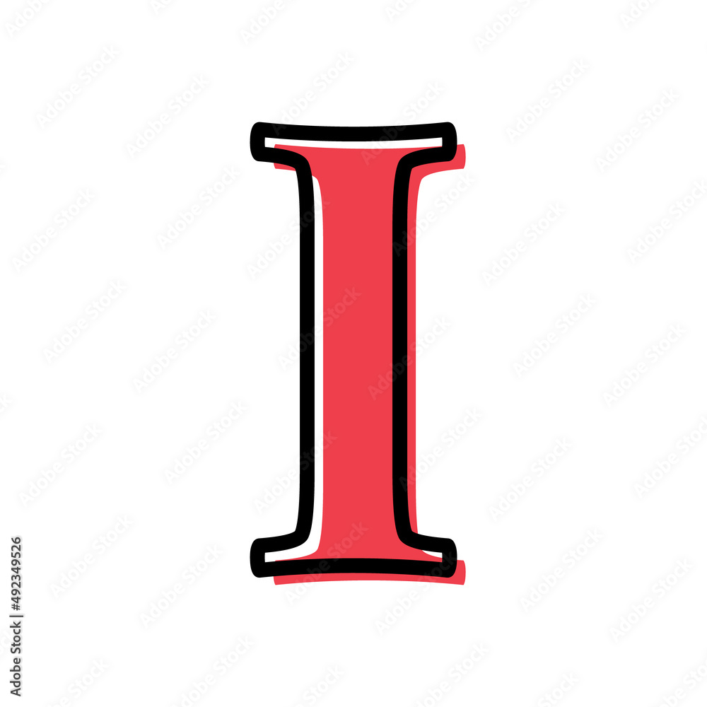 Roman numeral number icon, letter typography style sign, mathematics alphabet icon vector illustration Roman numeral number icon, letter typography style sign, mathematics alphabet icon vector illustration