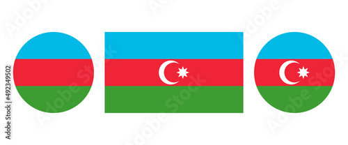 Free Download Set of Azerbaijan flag, nation symbol vector illustration , color design background, original concept - GFXLoad