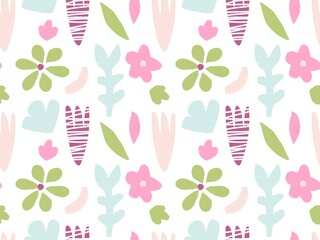 Stickers Bloemenmotief patronen Kleurrijke geknipte bloemen collage  © Елена Кутузова