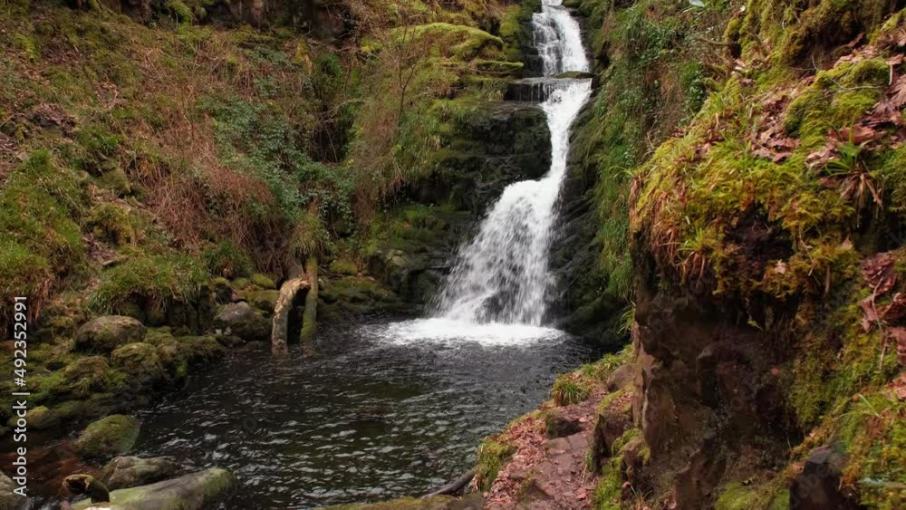 Spectacular 4K slow motion video of O'Sullivans cascades waterfall among picturesque surroundings, Kerry, Ireland Spectacular 4K slow motion video of O'Sullivans cascades waterfall among picturesque surroundings, Kerry, Ireland