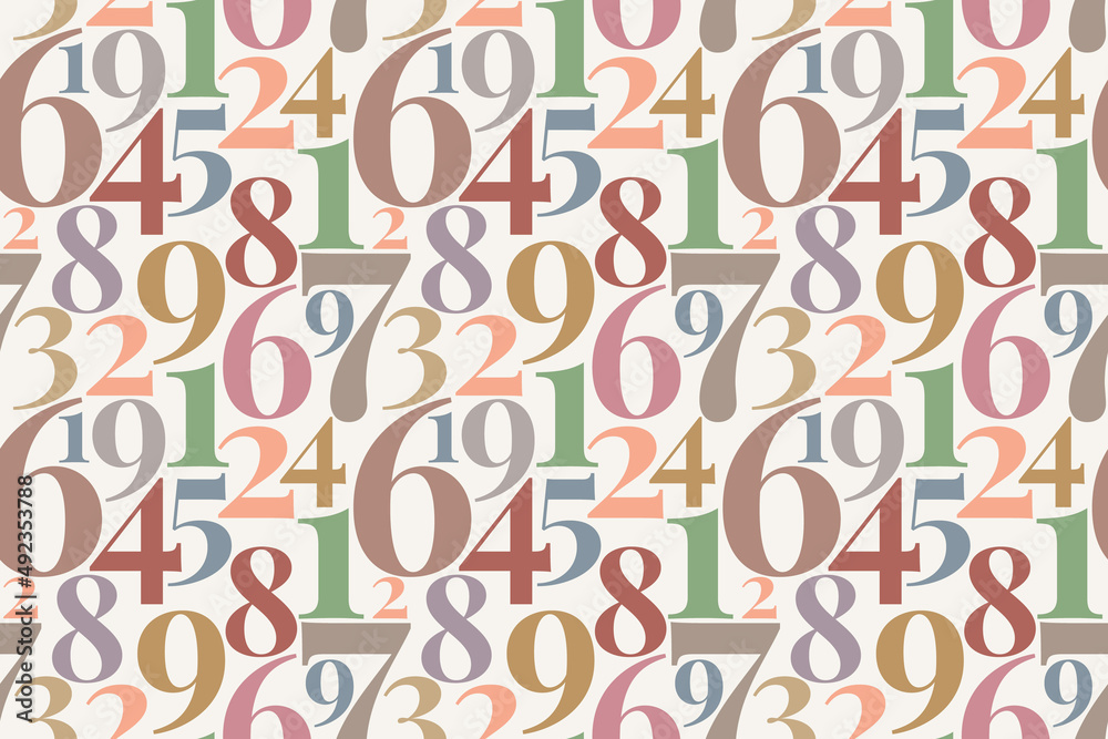 seamless repeating pattern with numbers seamless repeating pattern with numbers