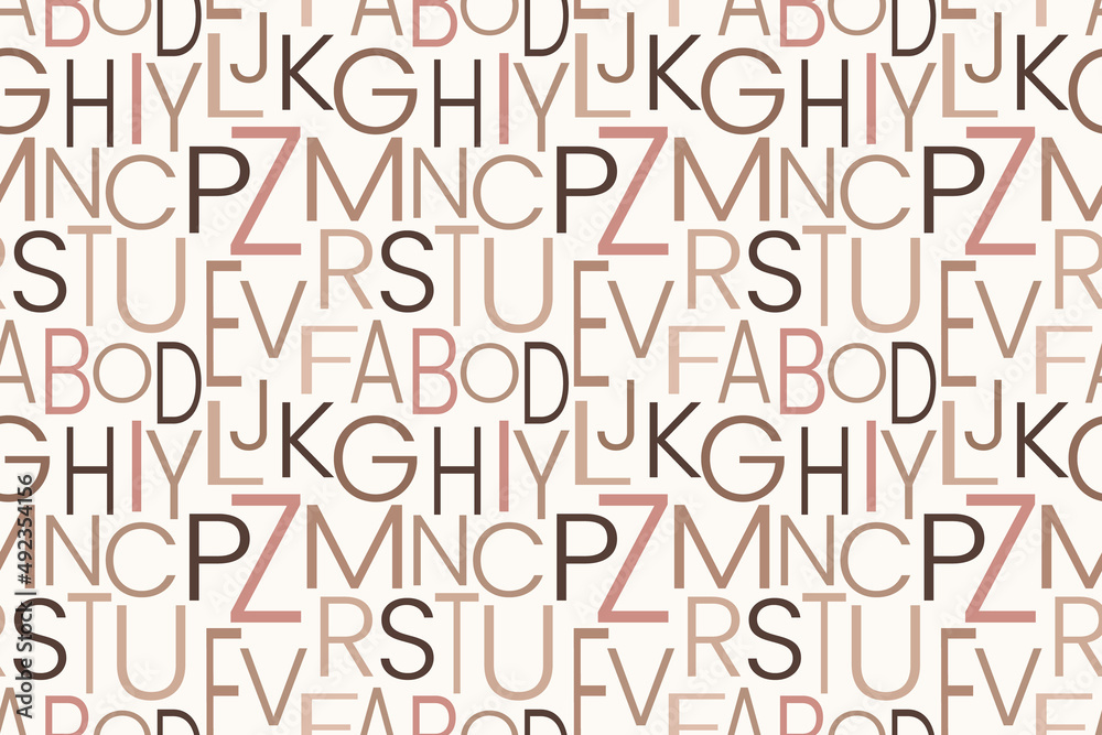 seamless repeating pattern with letters. vector illustration