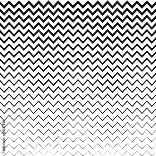 Black zigzag line design on white background. Simple and modern chevron pattern