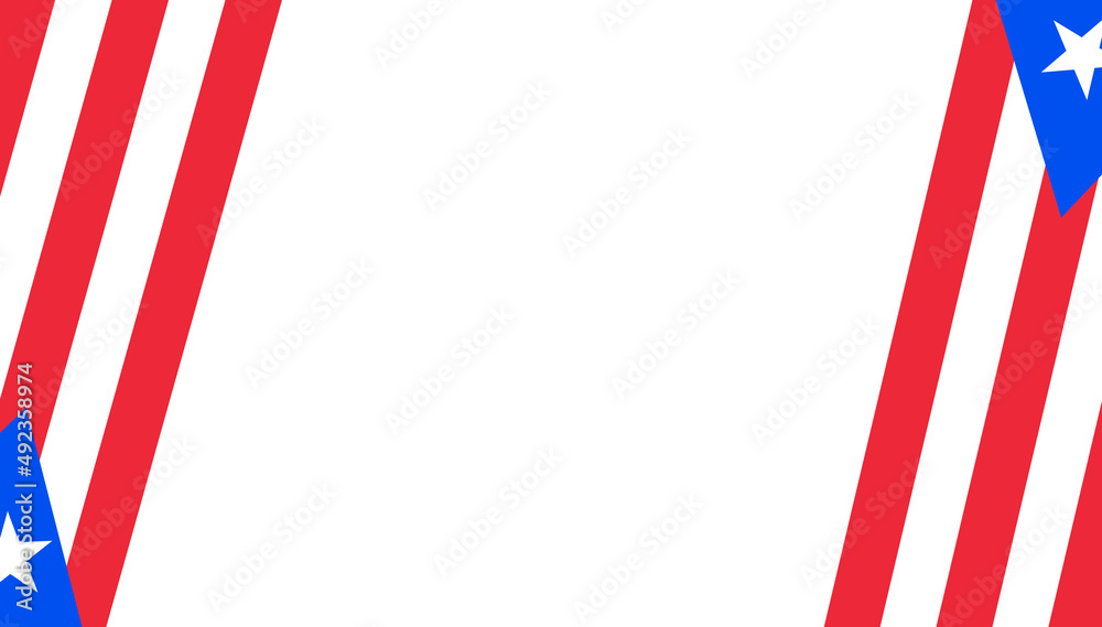 Puerto Rico flag wave  isolated  on png or transparent background,Symbol Puerto Rico,template for banner,card,advertising ,promote,and business matching country poster, vector illustration