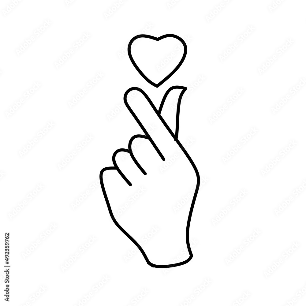 hand with heart hand with heart