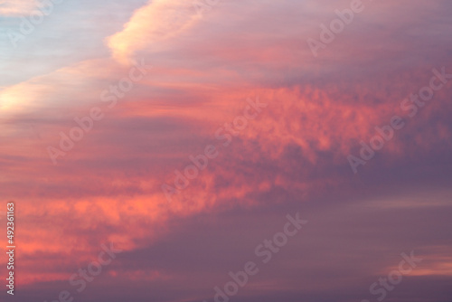 Wallpaper Mural Purple and orange clouds  at sunset.  Torontodigital.ca