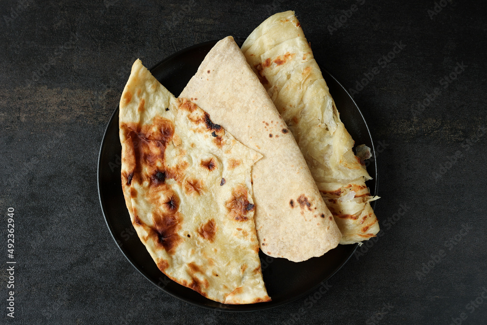 Roti paratha porotta parantha chapati Indian flatbread made of whole
