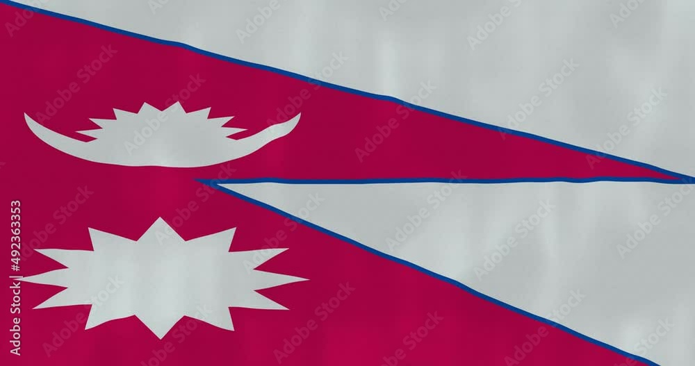 Nepal flag waving in the wind, glitched with highly detailed fabric texture. Hacking, technology. 4k, Animated Realistic. Nepal flag waving in the wind, glitched with highly detailed fabric texture. Hacking, technology. 4k, Animated Realistic.