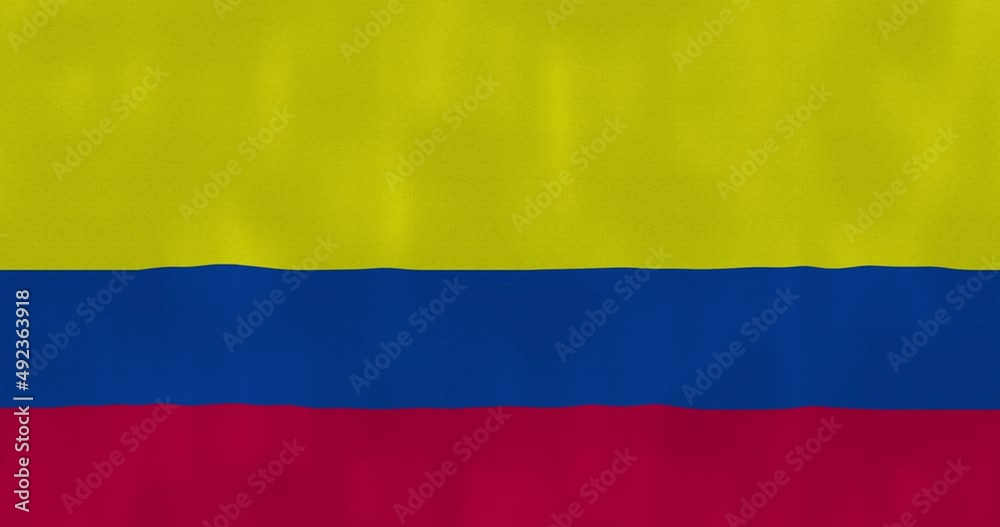 Colombia flag waving in the wind, detailed fabric texture, 4k, Animated Realistic. Colombia flag waving in the wind, detailed fabric texture, 4k, Animated Realistic.