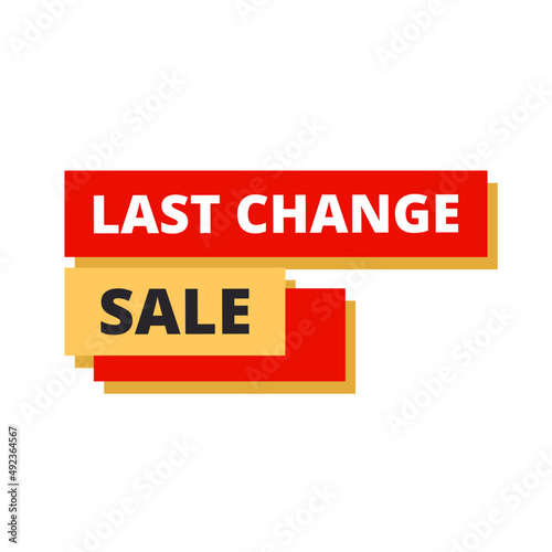 last change sale red flat label
