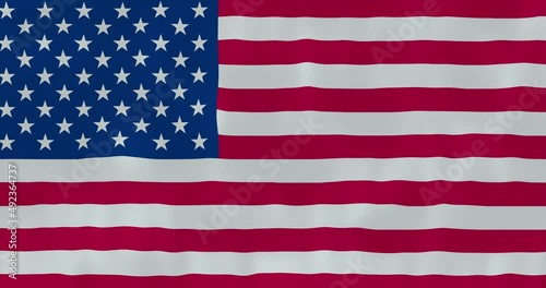 American flag waving in the wind, detailed fabric texture, 4k, Animated Realistic.
