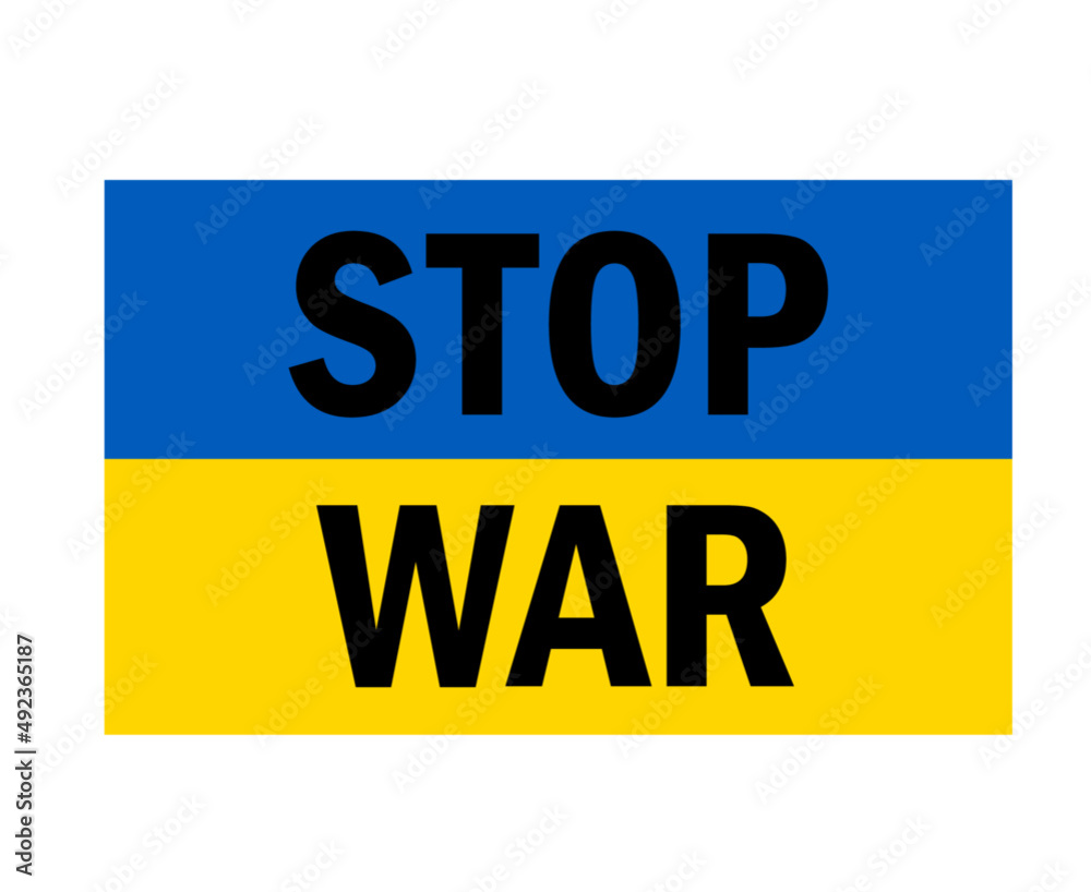 Stop War In Ukraine Flag Icon Emblem Abstract Symbol Vector Illustration Black Stop War In Ukraine Flag Icon Emblem Abstract Symbol Vector Illustration Black