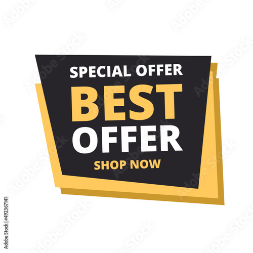 special offer best offer flat design