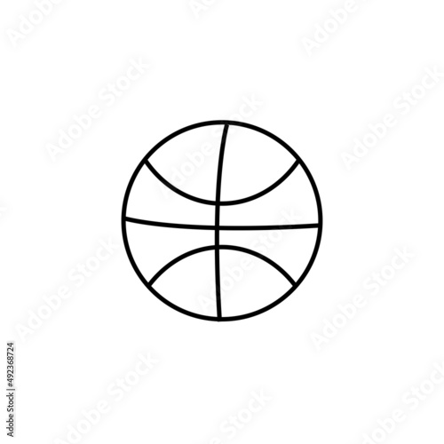 Graphic flat basket ball icon for your design and website