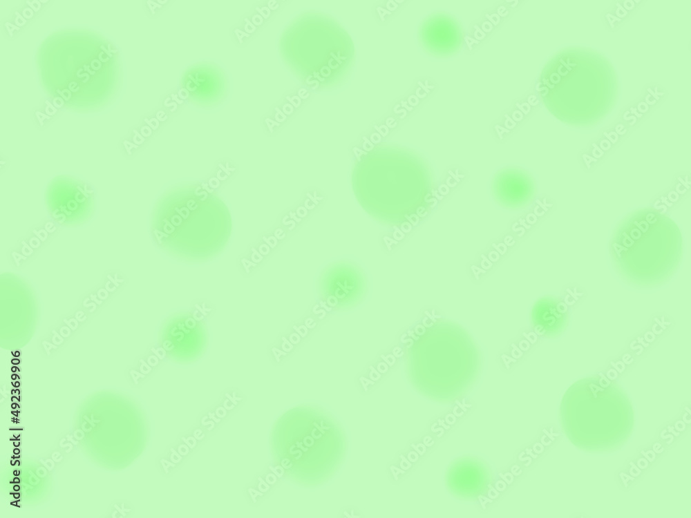 緑色の水玉模様の背景イラスト