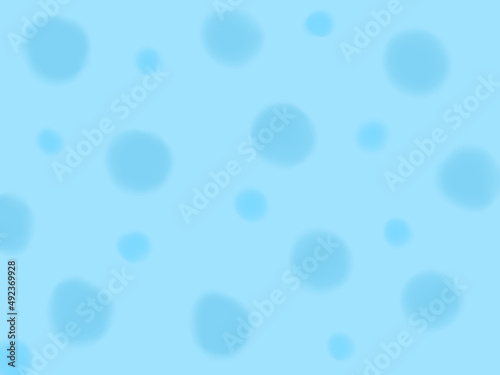 水色の水玉模様の背景イラスト