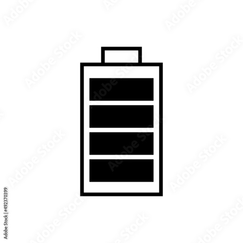 Graphic flat battery icon for your design and website