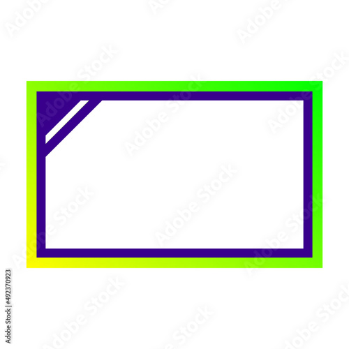 Rectangle border dark blue green flat design