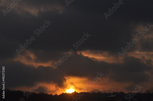 sunset in the clouds