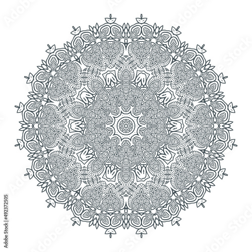 beautiful line art mandala vector