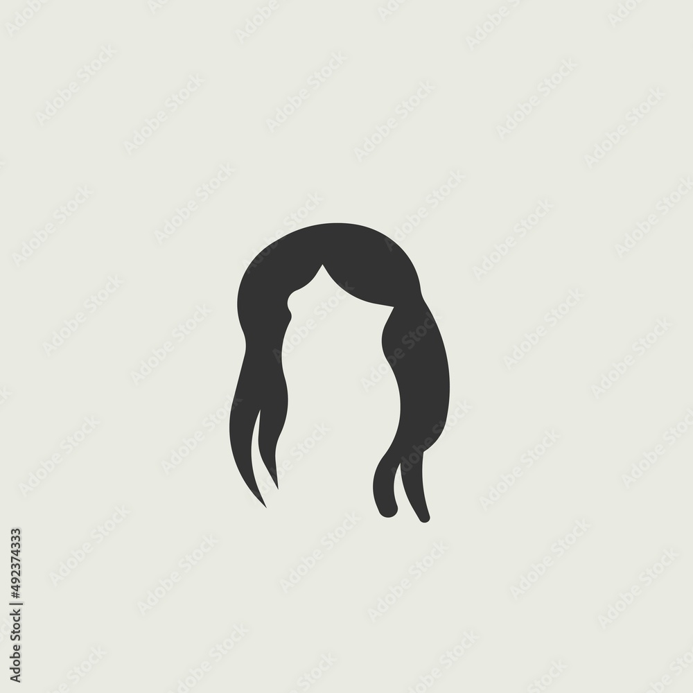 wig vector icon illustration sign wig vector icon illustration sign