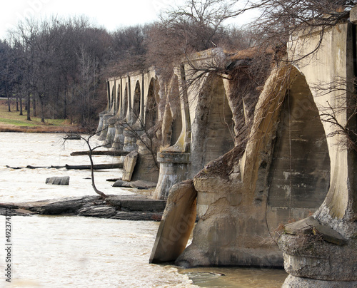 The old interurban bridge in Waterville Ohio has a rich history in the area.