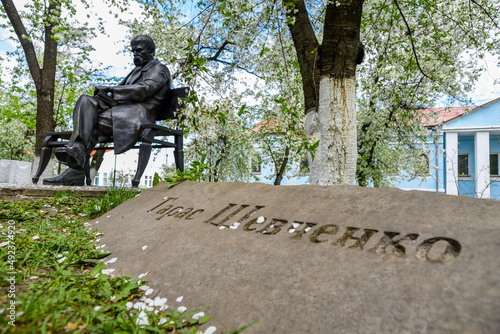Monument to the famous Ukrainian writer and poet Taras Shevchenko in Kyiv