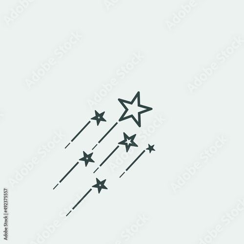 shooting stars vector icon illustration sign 