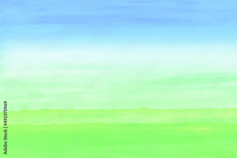 緑色の水彩背景