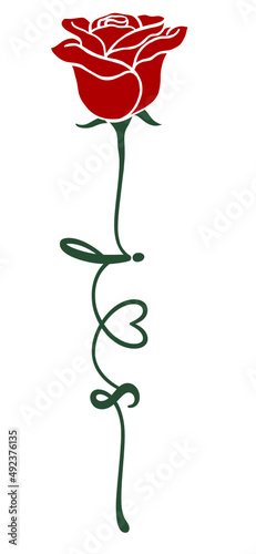 js, sj, letters  heart with rose Monogram, Valentine love icon