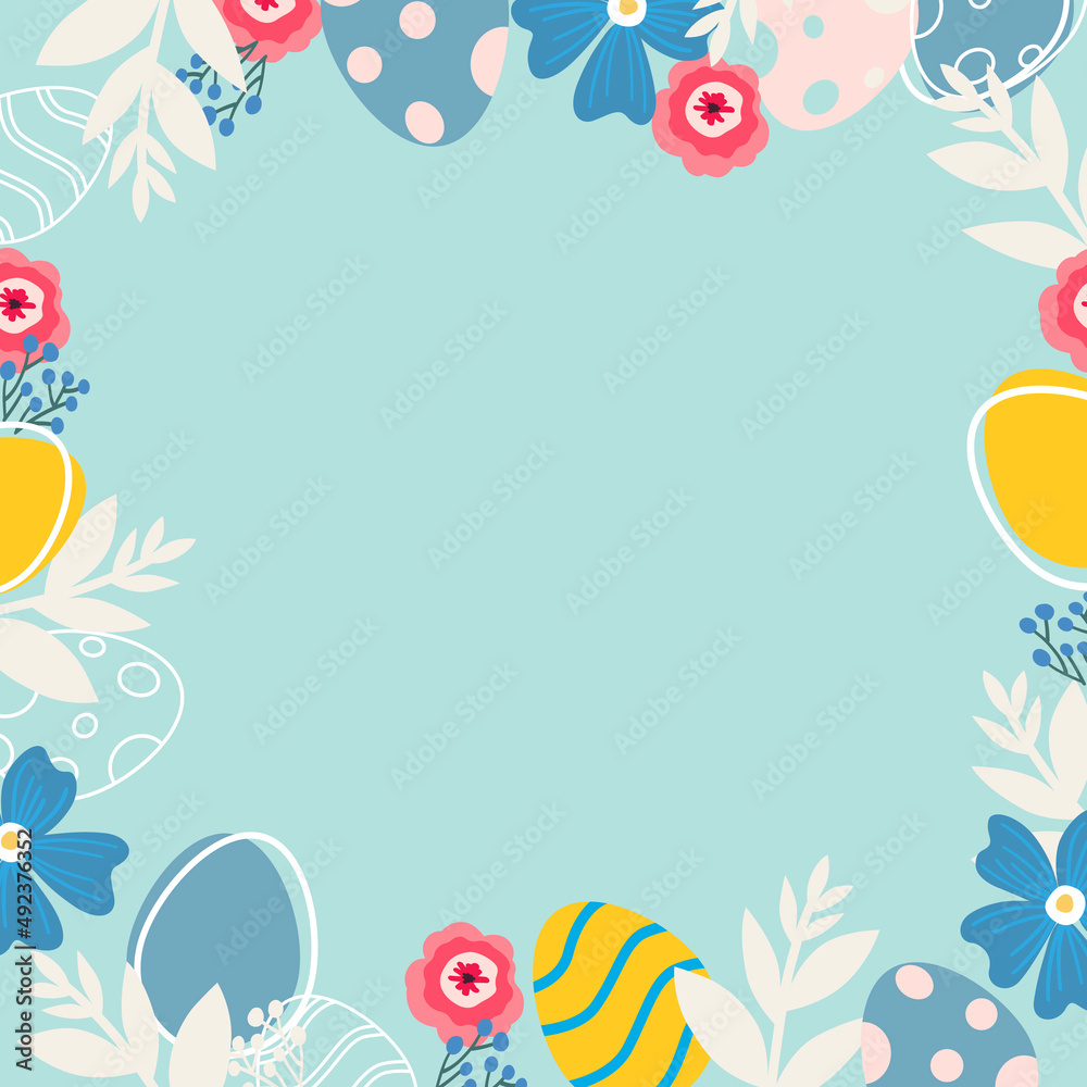 Happy Easter card. Vector art illustration.