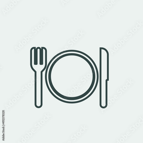 dinner vector icon illustration sign 