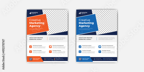 Corporate business flyer, minimal design template flyer multipurpose advertising promotion flyer layout creative idea 