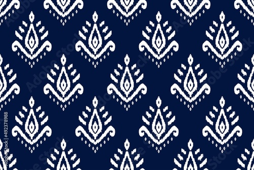 Geometric ethnic oriental seamless pattern traditional Design for background,carpet,wallpaper.clothing,wrapping,Batik fabric,Vector illustration.embroidery style - Sadu, sadou, sadow or sado