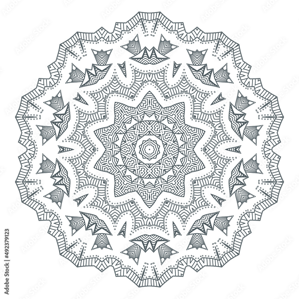Fototapeta premium elegant line art mandala vector for design