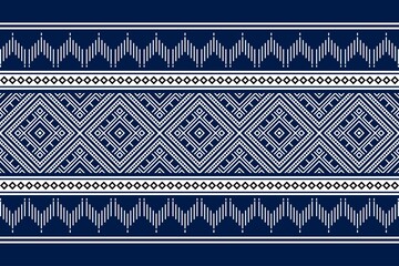 Acrylglasbilder Blau-weiße Muster Ethnisches Sadu Muster Orientalisch  © Beautiful Dream