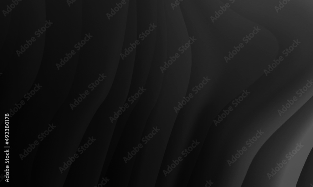 Abstract black gray colors gradient with wave lines pattern texture background.