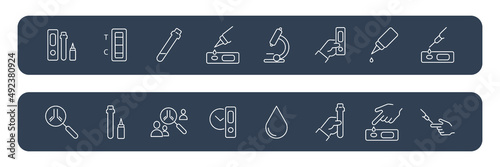 Antibody Test icons set . Antibody Test pack symbol vector elements for infographic web