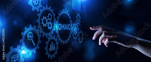 DMAIC SIx sigma lean manufacturing development technology concept.