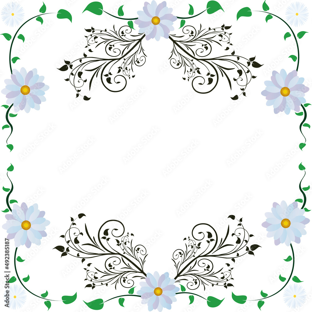 Obraz premium Flower framework, file EPS.8 illustration.