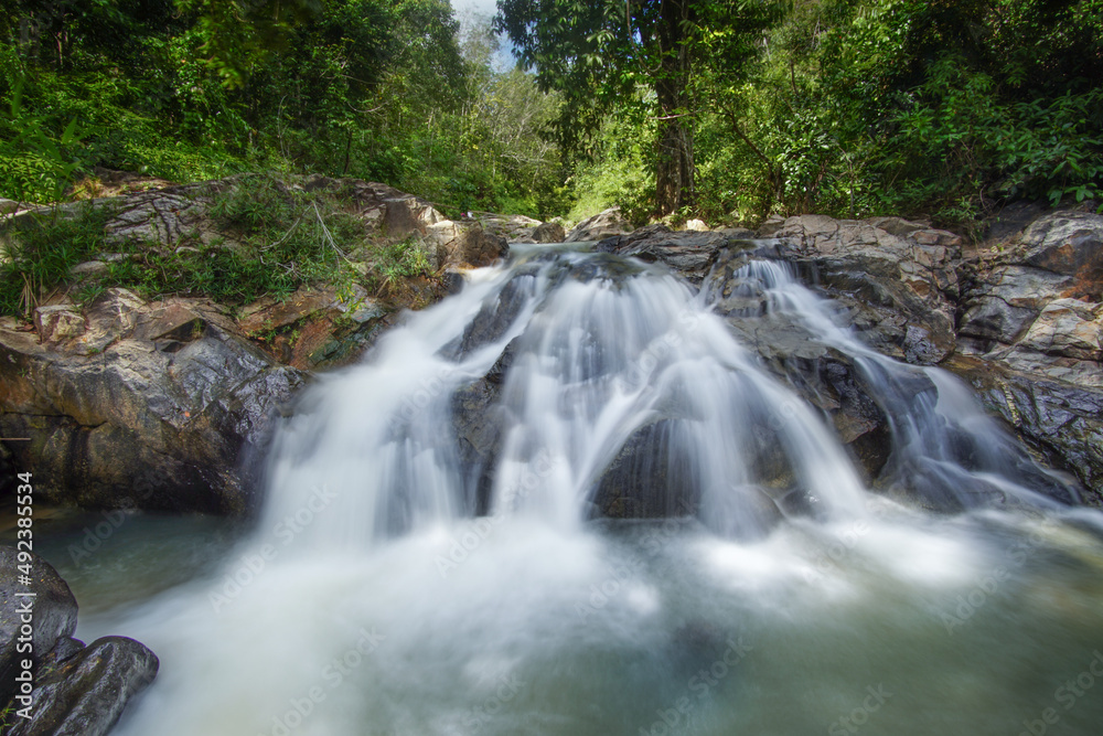 Rain forest water fall in Malaysia