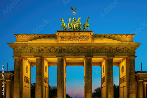 The Brandenburg Gate in downtown Berlin Germany