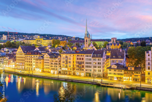 Zurich city downtown skyline cityscape of Switzerland