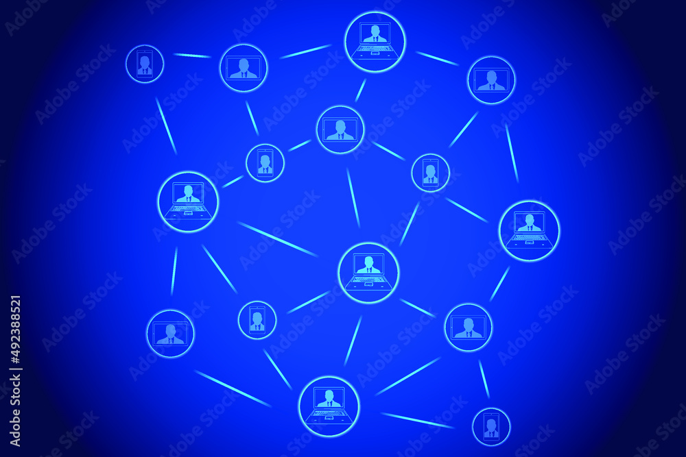 DAO, Decentralized autonomous organization concept design. Businessmen connected to each other with smartphone, laptop and tablet on blockchain network. DAO, Decentralized autonomous organization concept design. Businessmen connected to each other with smartphone, laptop and tablet on blockchain network.