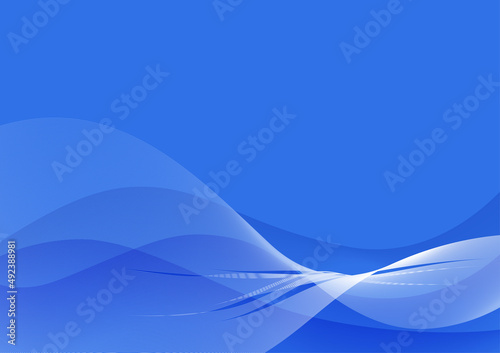 Abstract blue and white wave background.