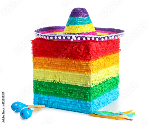 Mexican pinata in shape of ...